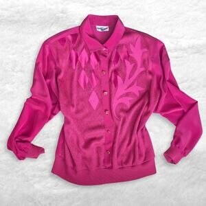 vintage philippe marques hot pink western sweater